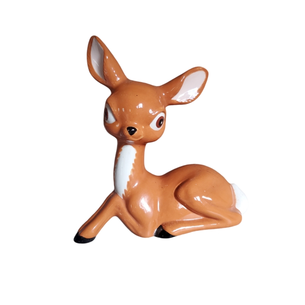 Adorable ceramic fawn